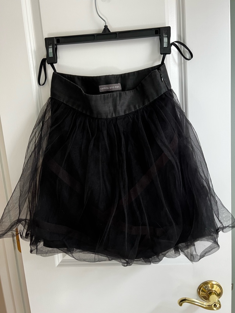 camilla & marc Black Layered Tulle Skirt